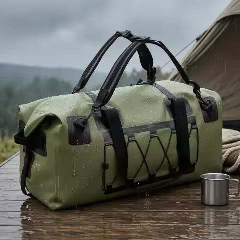 Roll Roll-Top Duffel Welded Construction Waterproof Travel Duffel Bag Heavy Duty Waterproof Gear Bag
