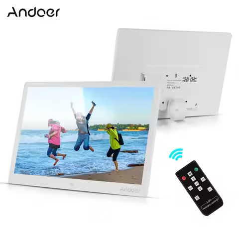 Andoer 15.4 Inch 1280 * 800 Resolution LED Digital Picture Photo Frame Photo Album 1080P HD Video Pl