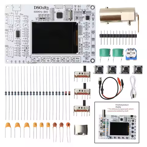 DSO183 DC 5V Digital Oscilloscope Training And Development Kit 0-500kHz Partial Housing DIY Digital 