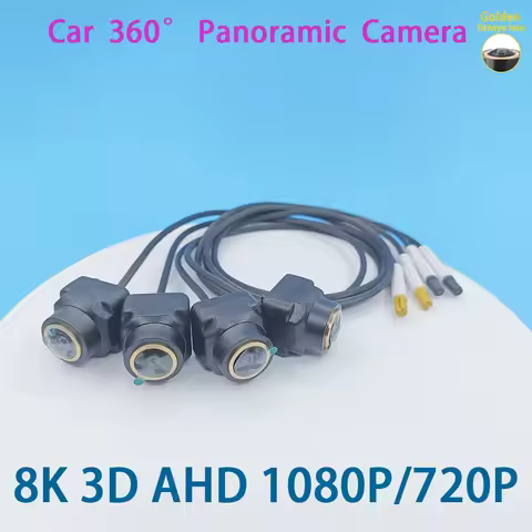 4K HD AHD 1080P 360 Panoramic Camera 4Square Camera Rear/Front/Left/Right 3D 360 Bird View Panoramic