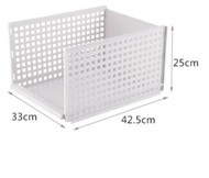 日式收納系列 多桶儲物櫃 浴室儲物櫃 玩具櫃 床頭櫃【高款】【33x42.5x25cm x3層】#H099031179