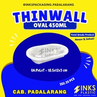 THINWALL OVAL 450ML OVAL RECTANGLE 450 ML Microwaveable Food Storage Container