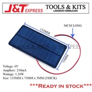 1.26W 6V 210mA Mini Polycrystalline Solar Panel + 30cm Red & Black Wires DIY Solar Project/Powerbank