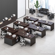 Double Table Computer Desk Simple 4 Four 6 Combination Six-Person Modern Table Chair Office Staff St