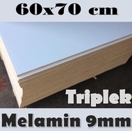 SALE Triplek Melamin 9mm 60x70 cm Custom Triplek Putih Doff 9 mm 70x60