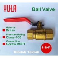 Yuta Stop Valve Ball Valve 1 1/ 4" 400 WG Brass Stop Valve Brass