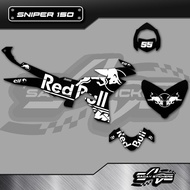 SNIPER 150 Motorcycle Sticker Decals RB black and white  CONCEPT