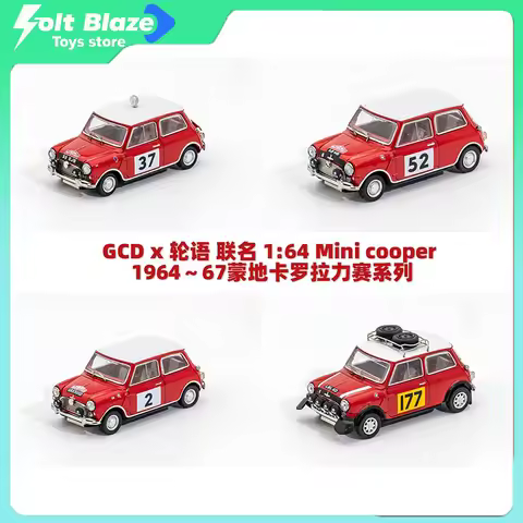 GCD 1/64 Morris MINI Monte Carlo Rally #177 Die-cast Car Model Desktop Decoration Mini Cars Model Bo