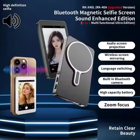 Selfie Monitor Screen Rear Portable Selfie Monitor Vlog Screen Magnetic Vlog Phone Rear Camera For S