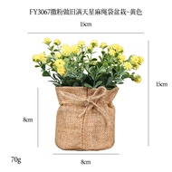 Artificial Eucalyptus Camellia With Small Bag Vases Faux Flowers Farmhouse Home Coffee Table Bookshelf Office Desk Decorations Kitchen Dining Room Fake Plants Indoor