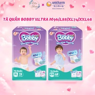 Bobby Ultra+ diapers/diapers all sizes M96/L88/XL76/XXL70 super many pieces for babies from 6 to 25k