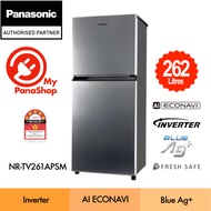 Panasonic Inverter Energy Saving 2-Door Top Freezer Refrigerator ( 262L ) NR-TV261APSM