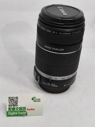 新淨靚仔 Canon EFS 55-250MM IS F4-5.6   超值 半幅 可用 人像 追星 大炮 追焦 打雀 影巴士 租機 租鏡 用 EFR adapter  後可用於 RF 系列 55-2