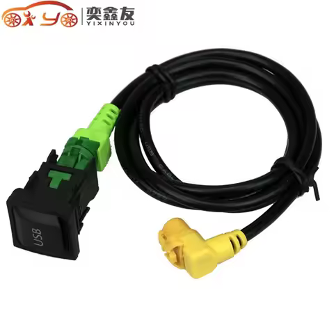 Car RCD510 RNS315 USB Cable With Switch For VW Golf MK5 MK6 VI 5 6 Jetta CC Tiguan Passat B6 Armrest