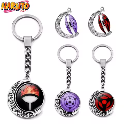 Anime Naruto Key Chain Sharingan Car Keychain Ring Itachi Evil Eye Rinnegan Pendant Accessory Jewelr