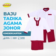 NEWBERY Long Sleeve/Baju Lengan Panjang+Seluar Maroon & Baju Kurung TADIKA AGAMA JOHOR - Kain Soft (