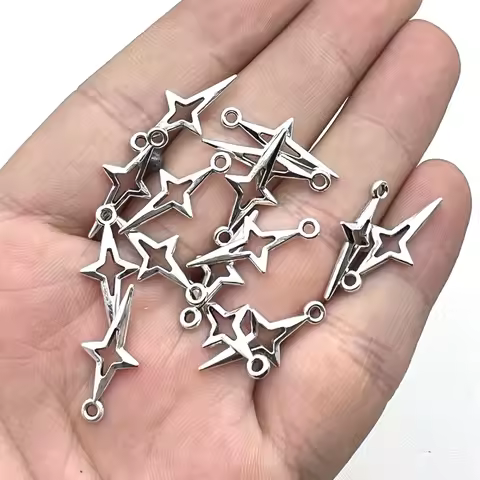 20/40PCS Retro cross star star star alloy jewelry accessories DIY earrings necklace pendant
