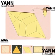 YANN Triangle Puzzle, Irregular Shape Colorful Wooden Block Puzzle,  Three-Dimensional Logic Trainin