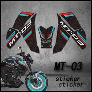 Motorcycle Tank Pad Protector Leather Sticker Decals Accessories For YAMAHA MT03 MT-03 MT 03  motorc