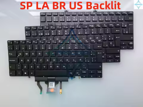 New US FR LATIN SP Spanish French Brazil BR Backlit For DELL Latitude 5400 5401 5410 5411 2019 Track