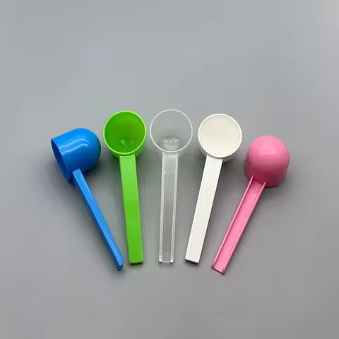 100pcs/lot 5 gram Measuring Spoon 5g Plastic Scoop 10ML Measure Tool - white blue transparent 3 colo