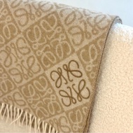【全🆕】LOEWE Anagram scarf 羊絨羊毛頸巾奶茶色 米色