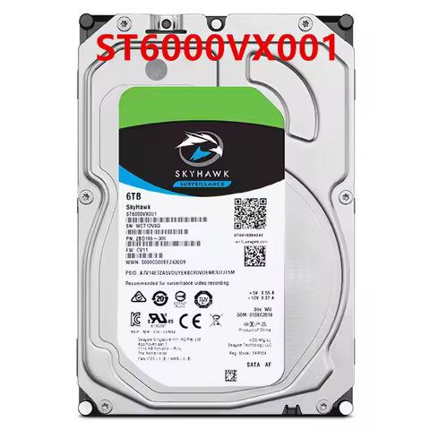 New Original HDD For Seagate Skyhawk 6TB SATA 3.5" 5400RPM For Internal Hard Disk For Surveillance H