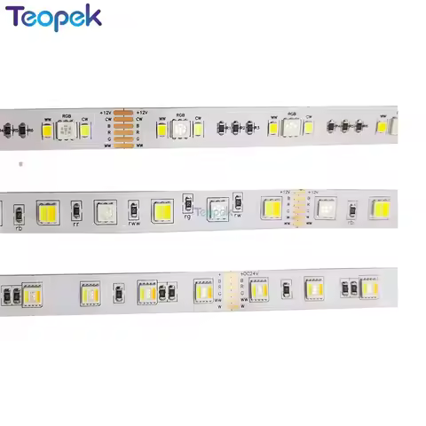 5050 RGB CCT LED Strip 5M DC 12V 24V RGB+CCT 5050+2835 RGB+Dual White RGBCW 5 in 1 WHITE WARM WHITE 