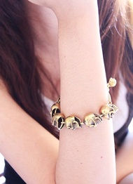 大骷髏頭黃銅手鍊