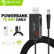 KUKU BAVIN PC812 Powerbank To Wifi Router Modem USB Booster Charging Cable 1Meter DC 5V to 12V Power