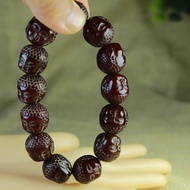 Carved Buddha Head Bracelet Bracelet Second Generation Old Honey Guanyin Buddha Head Bracelet Bracel