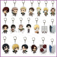 HT2 Attack on Titan Keychain Acrylic Bag Pandant Keyring Key Chain Anime periphery 6cm Mikasa Ackerm