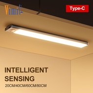 Vimite Type-C Rechargeable Wireless Motion Sensor Night Light 3 Color USB LED Cabinet Light Magnetic