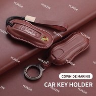 Suitable for Porsche Car key bag genuine leather Key Protective Case Cayenne Macan718 Paramela 911Ta