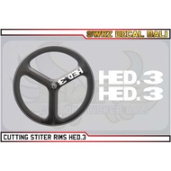 DECAL CUTTING STICKER RIMS HED.3