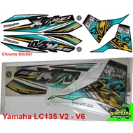 Yamaha LC135 v2-v6 Exciter MX-KING Chrome Stripe