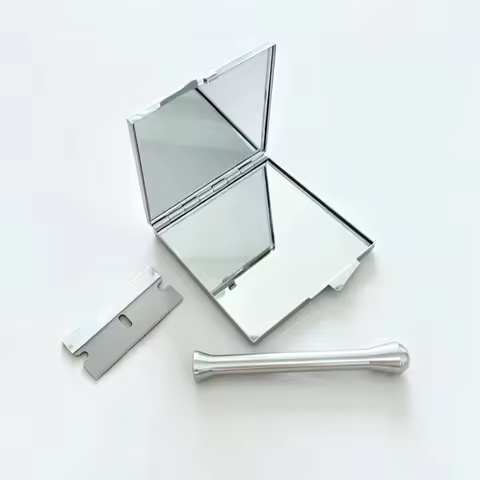 Portable kit maconheira erva/pipas para fumar With Cutting /pipa /Mirror/Metal Case