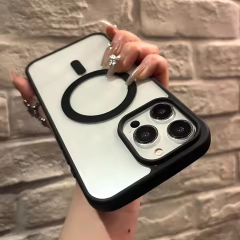 Transparent Magnetic Acrylic Hard Case For iPhone 13 12 Mini 11 16 15 14 Pro Max Plus For Magsafe Wi