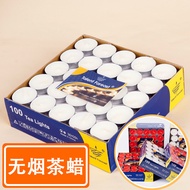 Smokeless Odorless Candles 100 Insulated Tea Wax Household Birthday 4-8 Hours Aluminum Shell Small C