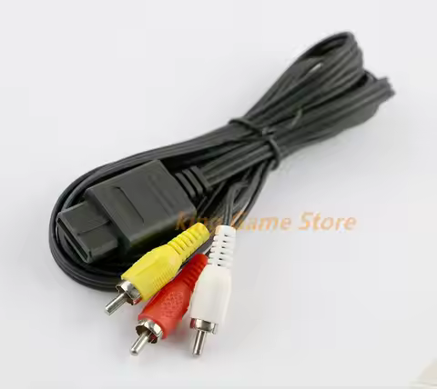 20pcs Replacement 180cm 6FT AV Cable TV RCA Video Cord Cable For Game cube for SNES GameCube for N64