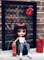 Miniature supreme skateboard for Blythe/middle blythe/holala/licca/Jenny... 微縮娃用道具配件 滑板 手指滑板
