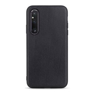 全城熱賣 - 適用於Sony Xperia 1 V 真皮羊紋手機殼（黑色）