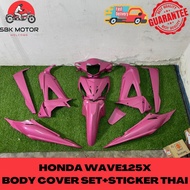 HLD HONDA WAVE125X ULTIMO BODY COVER SET ROSE PINK WITH STICKER THAI