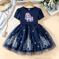 Unicorn Girl Dress Girls Baptism Dress for Flower Girls Wedding Gown