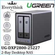 UGREEN NASYNC DXP2800 2-BAY DESKTOP NAS, INTEL N100 QUAD-CORE CPU, 8GB DDR5 RAM, 2.5GBE, 2 * M.2 NVM