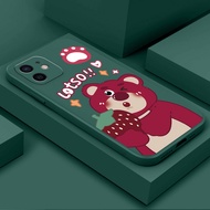 Case iPhone 13 Pro Max 13PRO 12PRO 13PROMAX 12PROMAX 12MINI 13MINI 12 MINI 12 Pro Max YT13A Strawberry bear Silicone fall resistant soft Cover phone Case