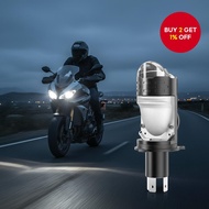 H4 LED Projector Lens Motorcycle Headlight 10000LM 55.3W Plug&Play Turbo Fan High Low Beam Bulb