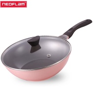 HY-# NeoflamCeramic Wok Non-Stick Pan Less Lampblack Pan Frying Pan Household Cookware Induction Cooker Frying Pan AKVS