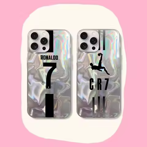Famous Football Star Cristiano Ronaldo Number 7 Jersey Phone Case For iPhone 16E 16 15 14 13 12 11 P