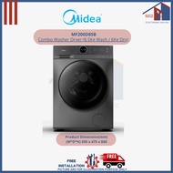 MIDEA MF200D85B 2 in 1 Combo Washer Dryer (8.5Kg Wash / 6Kg Dry) FREE FOLDING TABLE